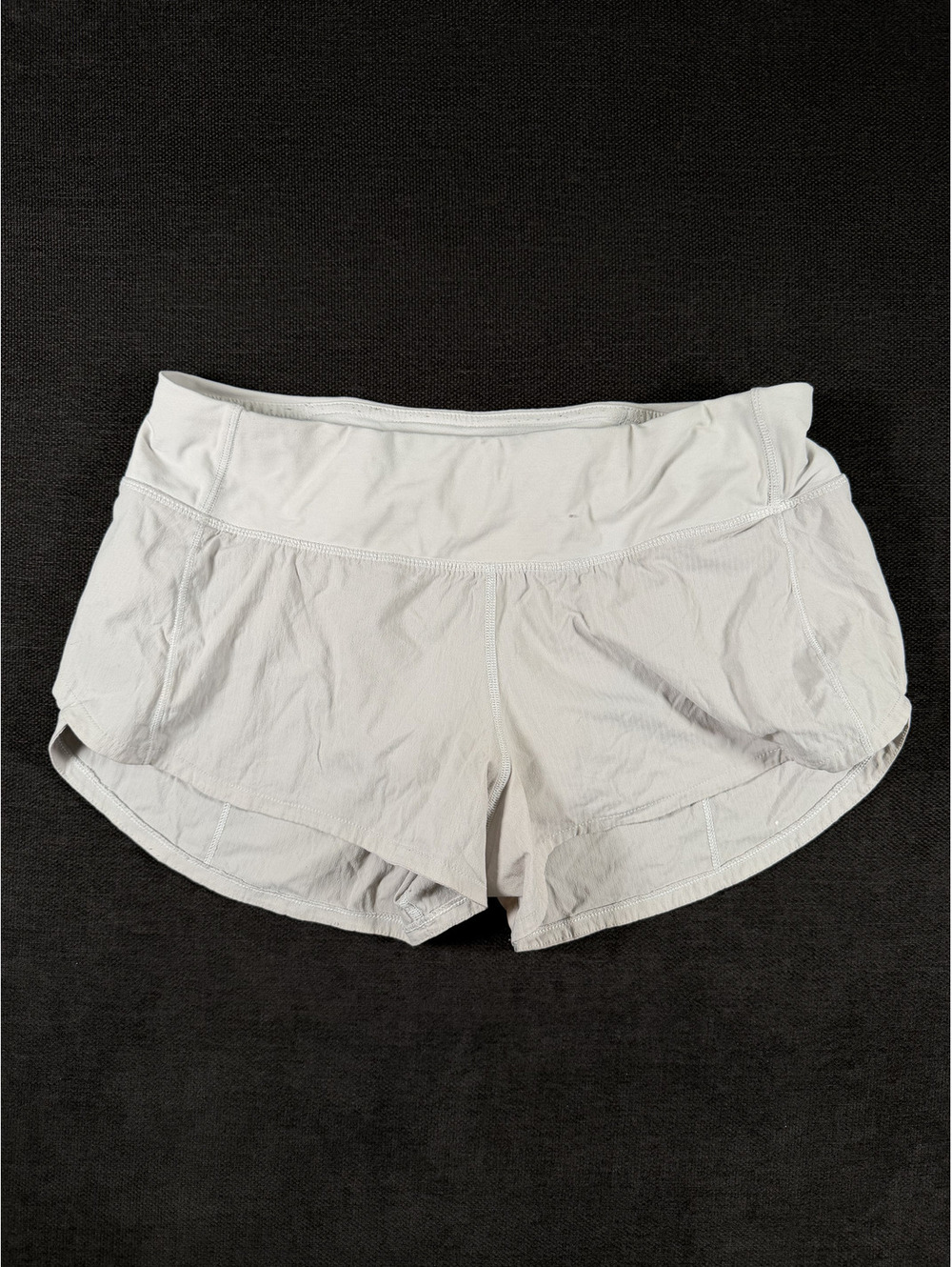 Lululemon Speed Up Mid-Rise Lined Running Shorts, Gray, Size 6